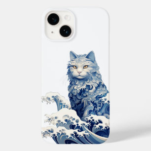 Coque Pour iPhone 14 La Vague De Chat Au Large De Kanagawa
