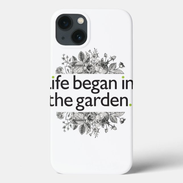 Coques Case-Mate iPhone La vie a commencé dans le jardin (Verso)