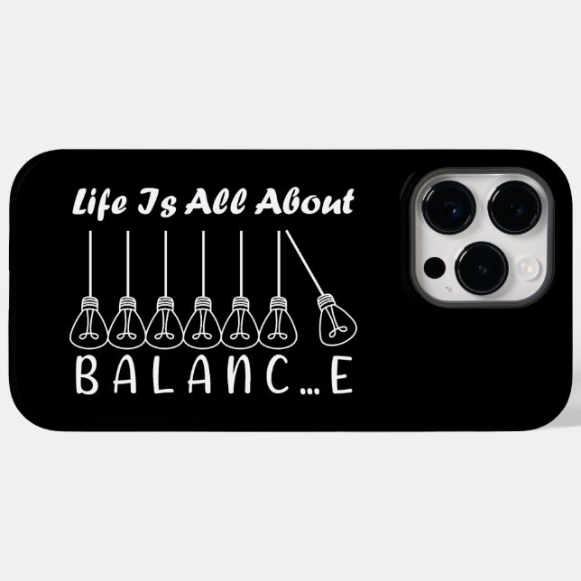 Coques Case-Mate iPhone La vie, c'est l'équilibre de l'inspiration de moti (Verso (horizontal))