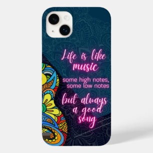 Coque Pour iPhone 14 Plus La vie est comme la musique, toujours une bonne ch