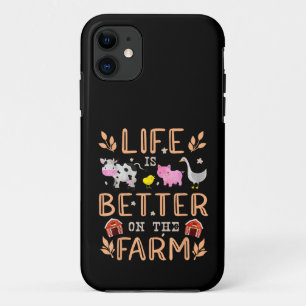 Case-Mate iPhone Case La vie est meilleure à la ferme Animaux mignons ag