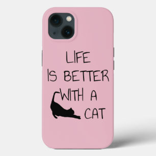 Case-Mate iPhone Case La vie est meilleure avec un chat - Amoureux des c