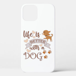 Case-Mate iPhone Case La vie est meilleure avec un chien citation drôle 
