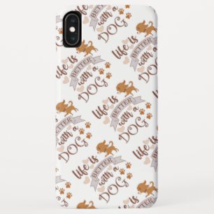 Case-Mate iPhone Case La vie est meilleure avec un chien citation drôle 