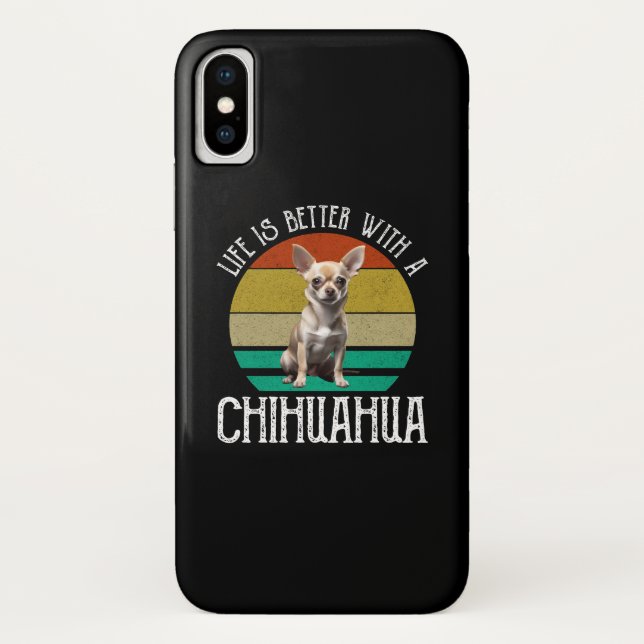 Coques Case-Mate iPhone La Vie Est Meilleure Avec Un Chihuahua (Dos)