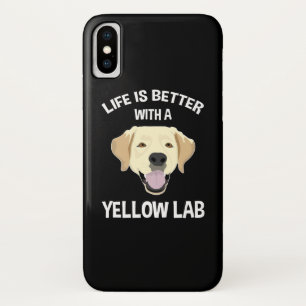 Case-Mate iPhone Case La Vie Est Meilleure Avec Un Laboratoire Jaune
