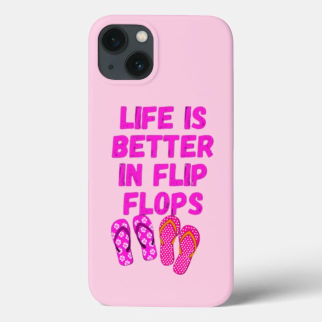 Coques Case-Mate iPhone La vie est meilleure dans les tongs (Verso)