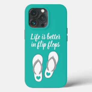 Case-Mate iPhone Case La vie est meilleure dans les tongs amusant citati