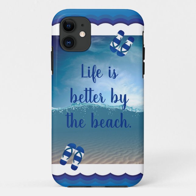 Coques Case-Mate iPhone La vie est meilleure sur la plage (Dos)