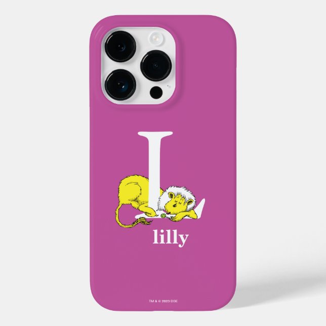 Coques Case-Mate iPhone L'ABC de Dr Seuss : Lettre L - Blanc | Ajoutez vot (Verso)