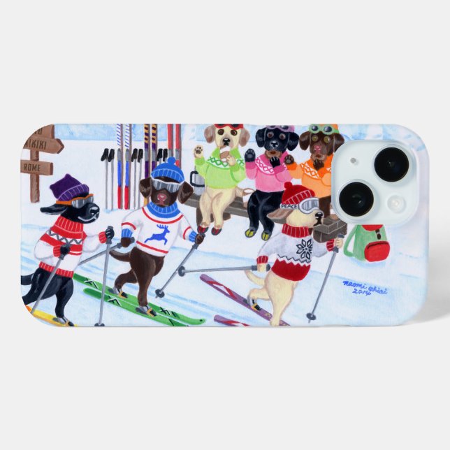Coques Case-Mate iPhone Laboratoires de ski nordique peinture (Verso (horizontal))