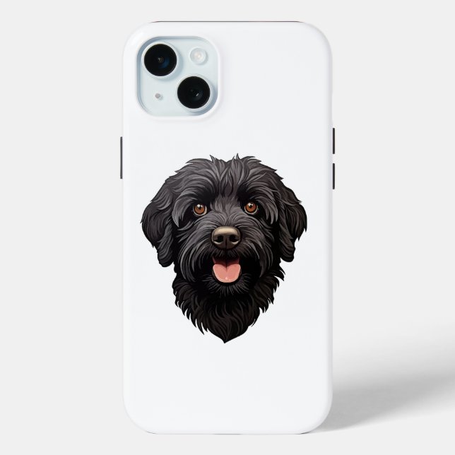 Coques Case-Mate iPhone Labradoodle Chien noir (Verso)
