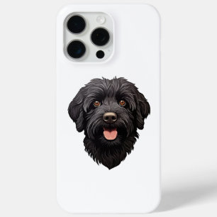 Coque iPhone 15 Pro Max Labradoodle Chien noir