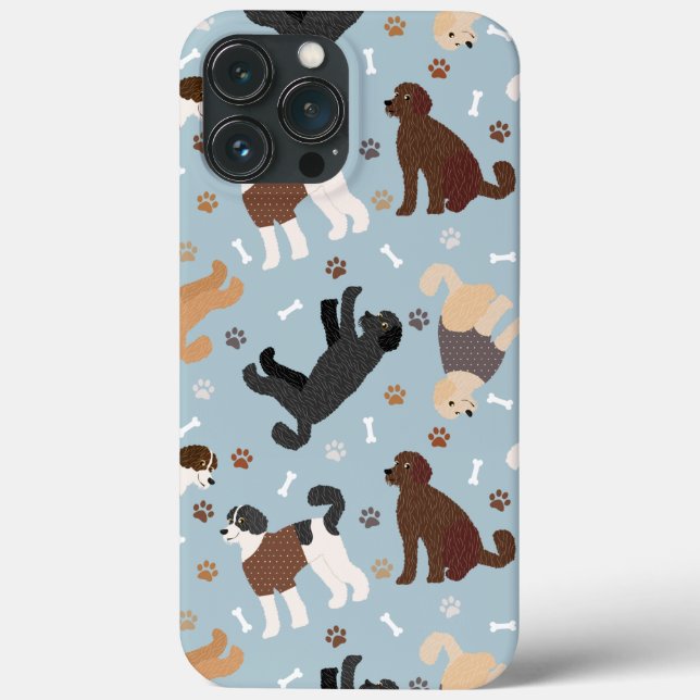 Coques Case-Mate iPhone Labradoodle / Os et pattes Goldendoodle (Verso)