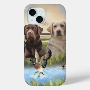 Coque Pour iPhone 15 Labrador, chasse aux canards