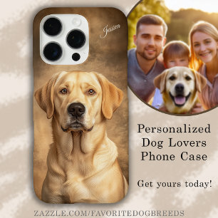 Coques iPhone 16 Pro Labrador Retriever Yellow Lab Personnalisé