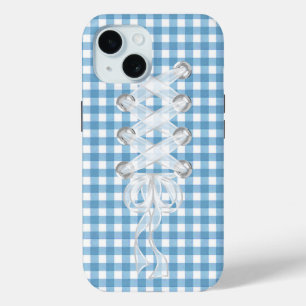Coque Pour iPhone 15 Lacage Du Ruban Du Corset Sur En vichy