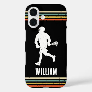 Coque Pour iPhone 16 Lacrosse Personnalisé Vintage