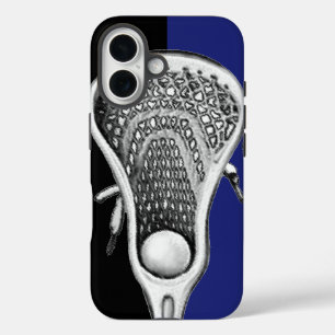 Coque Pour iPhone 16 Lacrosse Sports Team Blue