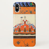 LADOR ORANGE BLACK SWIRLS /MODE COSTUME DESIGNER