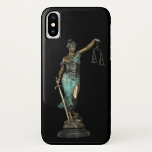 Coques Pour iPhone Lady Justice sur Black Velvet