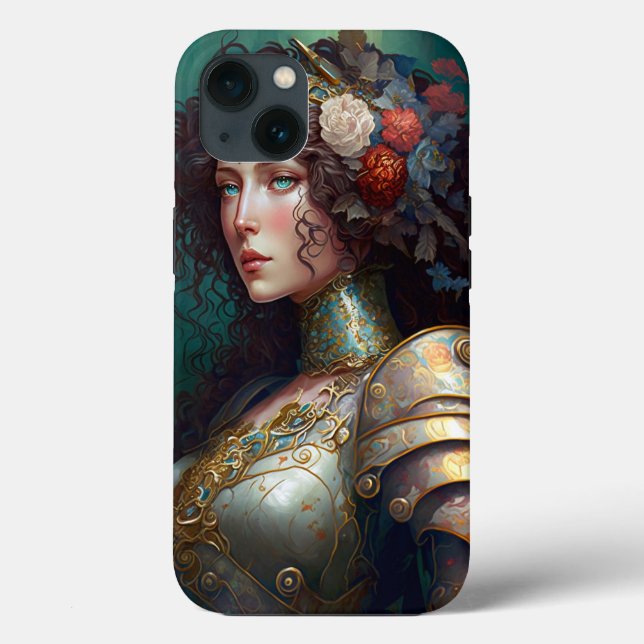 Coques Case-Mate iPhone Lady Knight Warrior Armor Imaginaire Art (Verso)