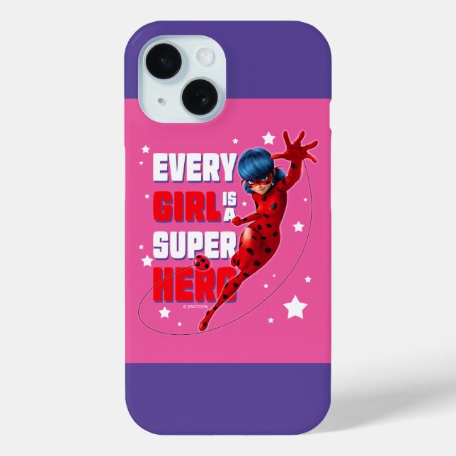 Coques Case-Mate iPhone Ladybug Every Girl est un super héros (Verso)