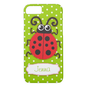 Etui iPhone Case-Mate Ladybug filles nom vert rouge