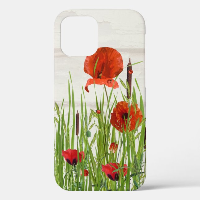 Coques Case-Mate iPhone Ladybugs sur Red Poppy (Verso)