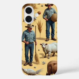 Coque Pour iPhone 16 L'agriculteur dont la récolte est terminée