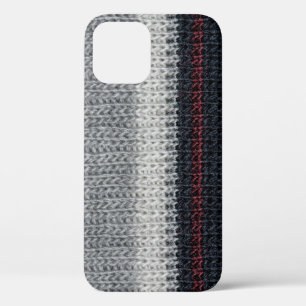 Case-Mate iPhone Case Laine de tricot : rouge, rayures blanches.