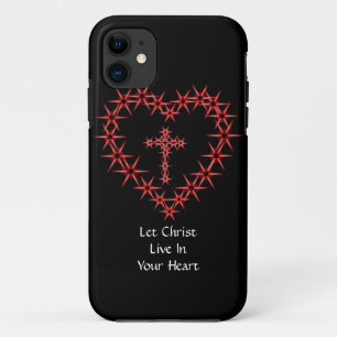 COQUE iPhone 11  LAISSEZ CHRIST VIVRE DANS VOTRE COEUR