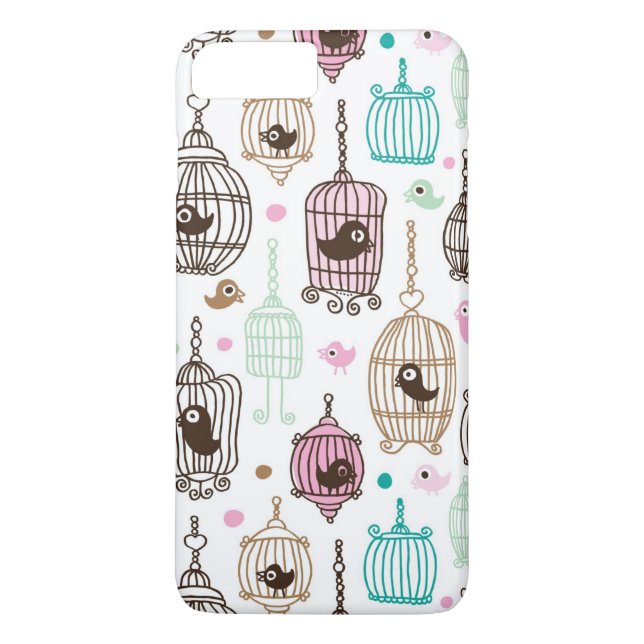 Coques Case-Mate iPhone l'amour de cage à oiseaux badine le motif (Dos)