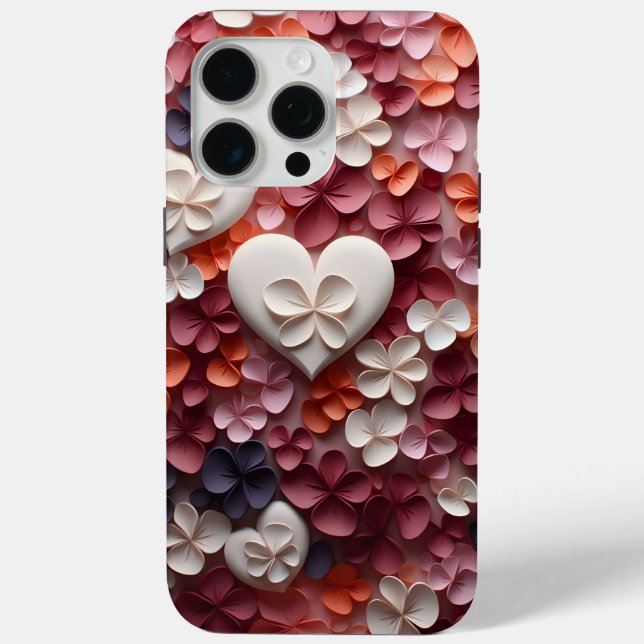 Coques Case-Mate iPhone L'amour fleurit dans les coeurs (Verso)