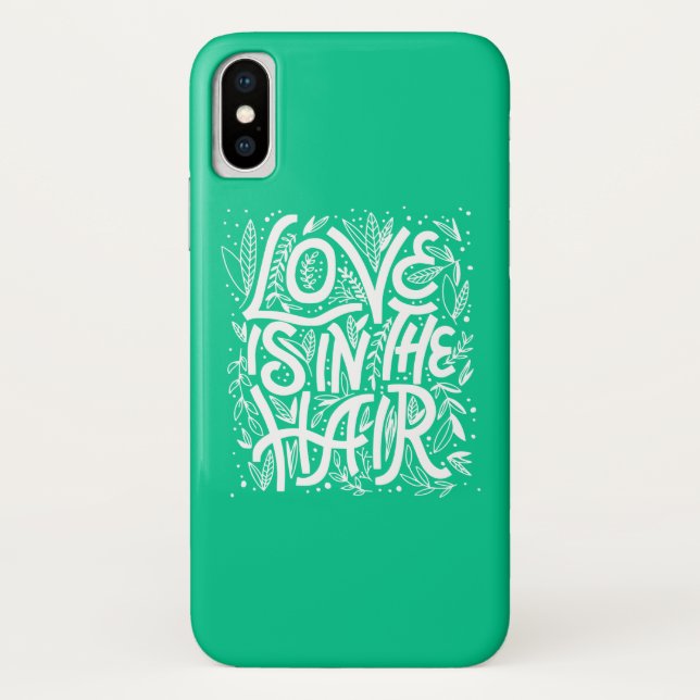 Coques Case-Mate iPhone L'amour vert est dans les cheveux (Dos)