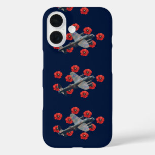 Coque Pour iPhone 16 Lancaster vintage parmi les coquelicots rouges