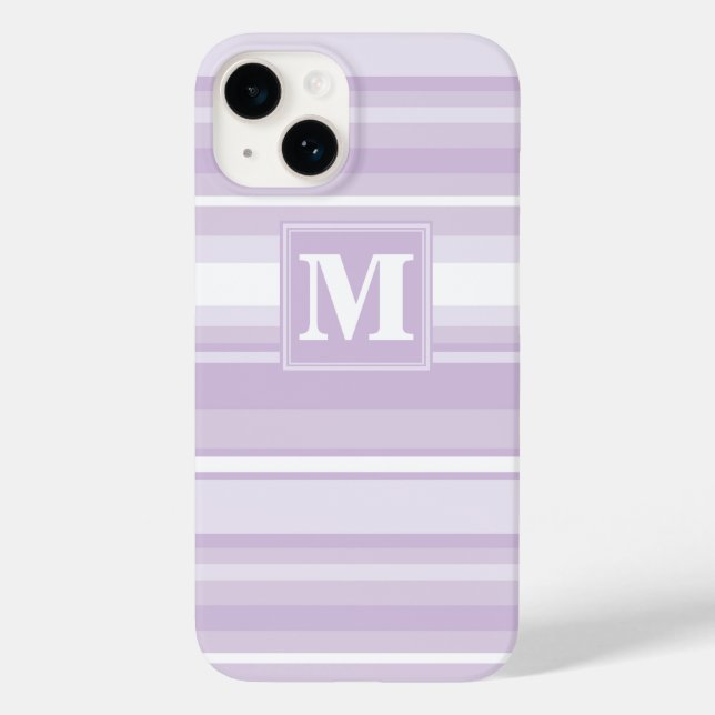Coques Case-Mate iPhone Landes violettes de chardon monogramme (Verso)
