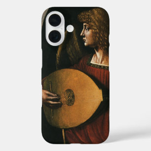 Coque Pour iPhone 16 L'Ange en rouge jouant du luth de Léonard de Vinci
