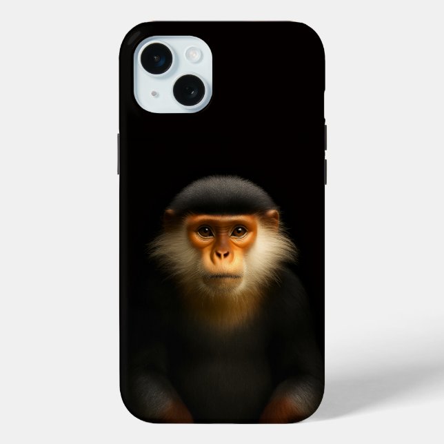 Coques Case-Mate iPhone Langur douc rouge, Black 4 Luxe (Verso)