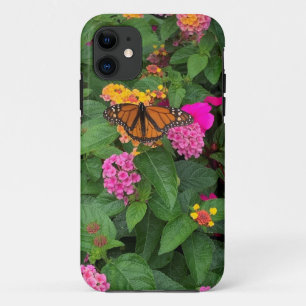 Case-Mate iPhone Case Lantana florale rose jaune vert avec papillon