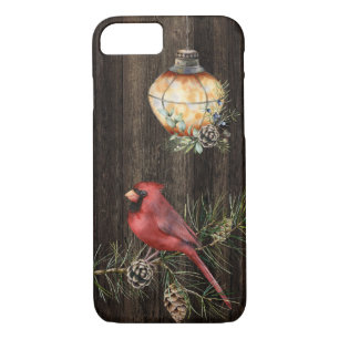 Case-Mate iPhone Case Lanterne rustique et Oiseau rouge sur le bois de l