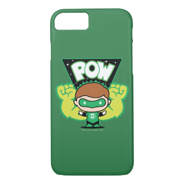 Coques Case-Mate iPhone Lanterne verte Chibi Formant Des Poings Géants (Dos)