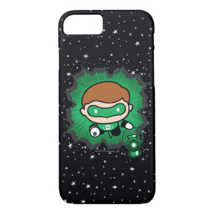 Coque Case-Mate Pour iPhone Lanterne verte de Chibi qui traverse l'espace