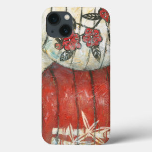 iPhone 13 Coque Lanternes du Nouvel An chinois à imprimé floral