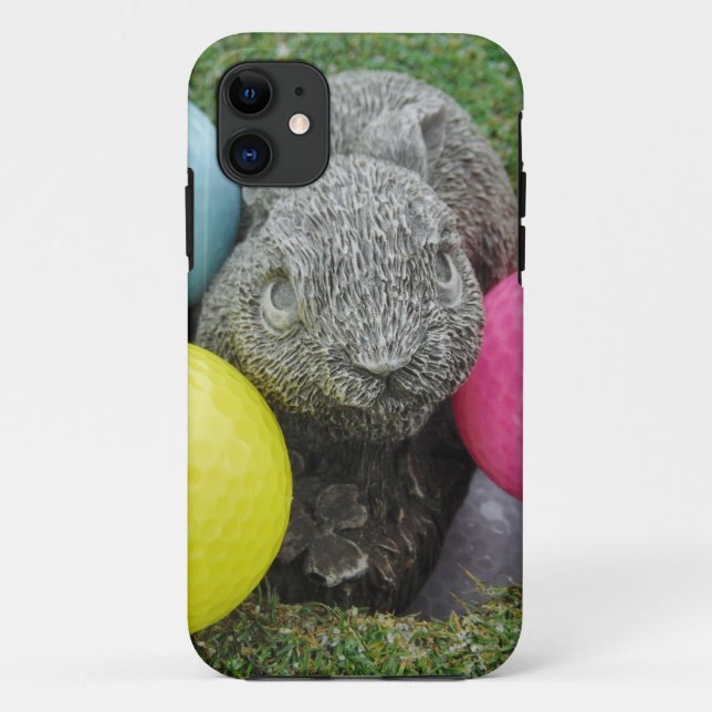 Coques Case-Mate iPhone Lapin avec oeuf jaune rose (Dos)