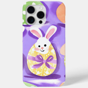 Coque iPhone 15 Pro Max lapin avec oeufs de pâques