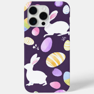 Coque iPhone 15 Pro Max lapin avec oeufs de pâques