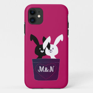 Case-Mate iPhone Case Lapin Blanc Et Rouge Mignon Et Fantaisiste Amour