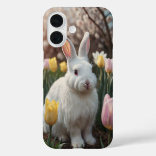 Coque Pour iPhone 16 Lapin dans le jardin de printemps