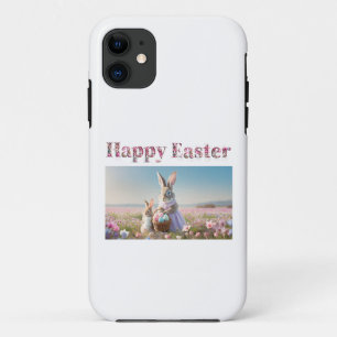 Case-Mate iPhone Case Lapin de Pâques avec oeufs de Pâques Joyeux Pâques